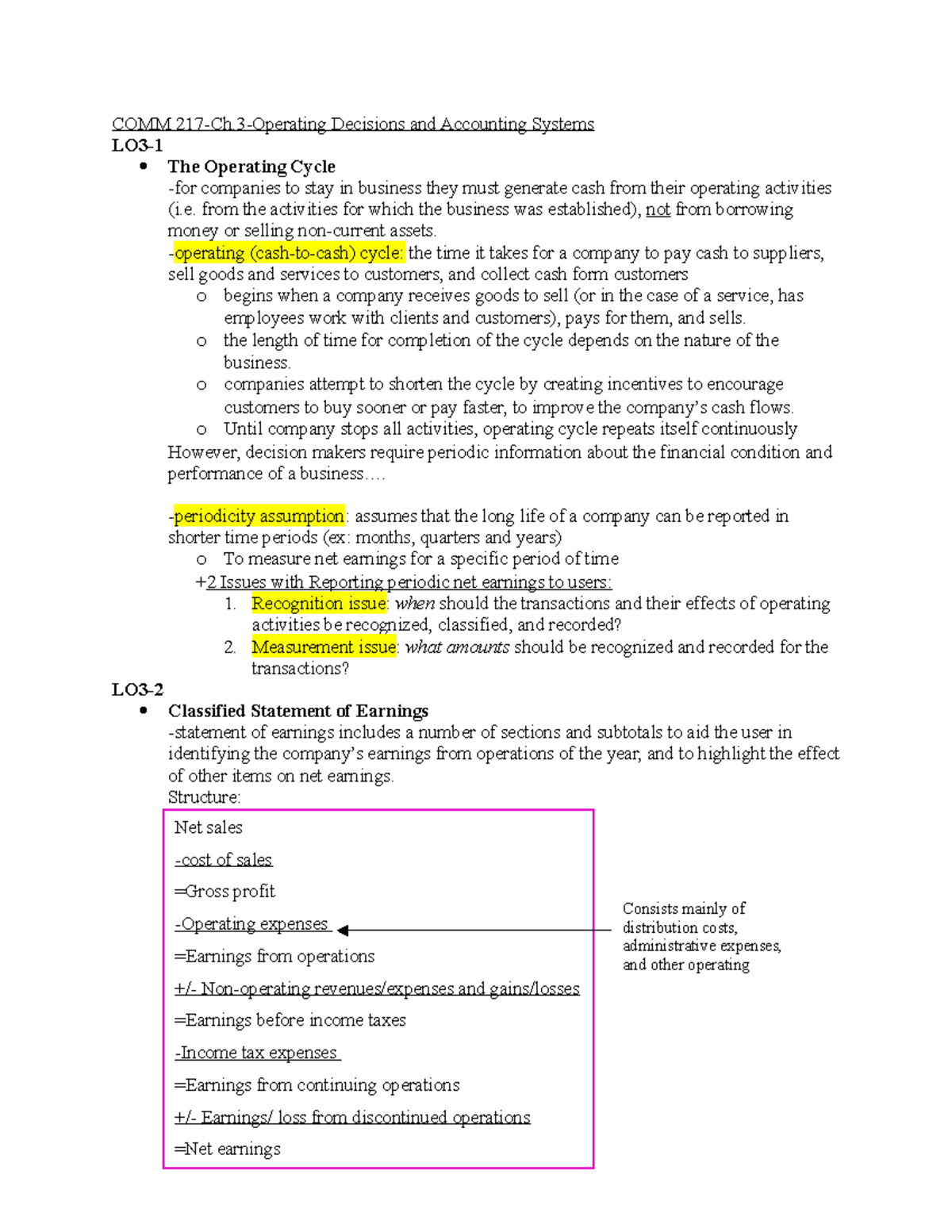 Ch - //////// - COMM 217-Ch-Operating Decisions And Accounting Systems ...