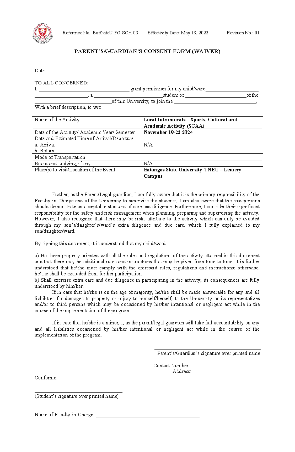 Updated-Waiver-for-SCAA-Bat State U-FO-SOA-03 Parents-Consent-Form ...