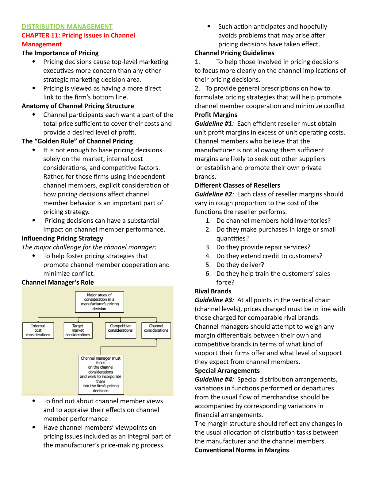 Distribution- Mngmnt- Finals - DISTRIBUTION MANAGEMENT CHAPTER 11 ...