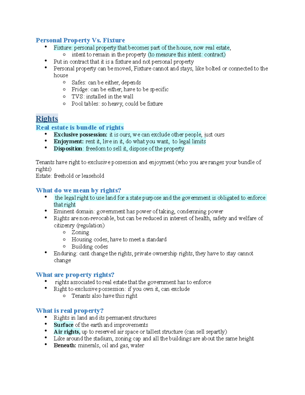 FI331 Chapter 2 Lecture notes from Dr. Tidwell's Class Personal