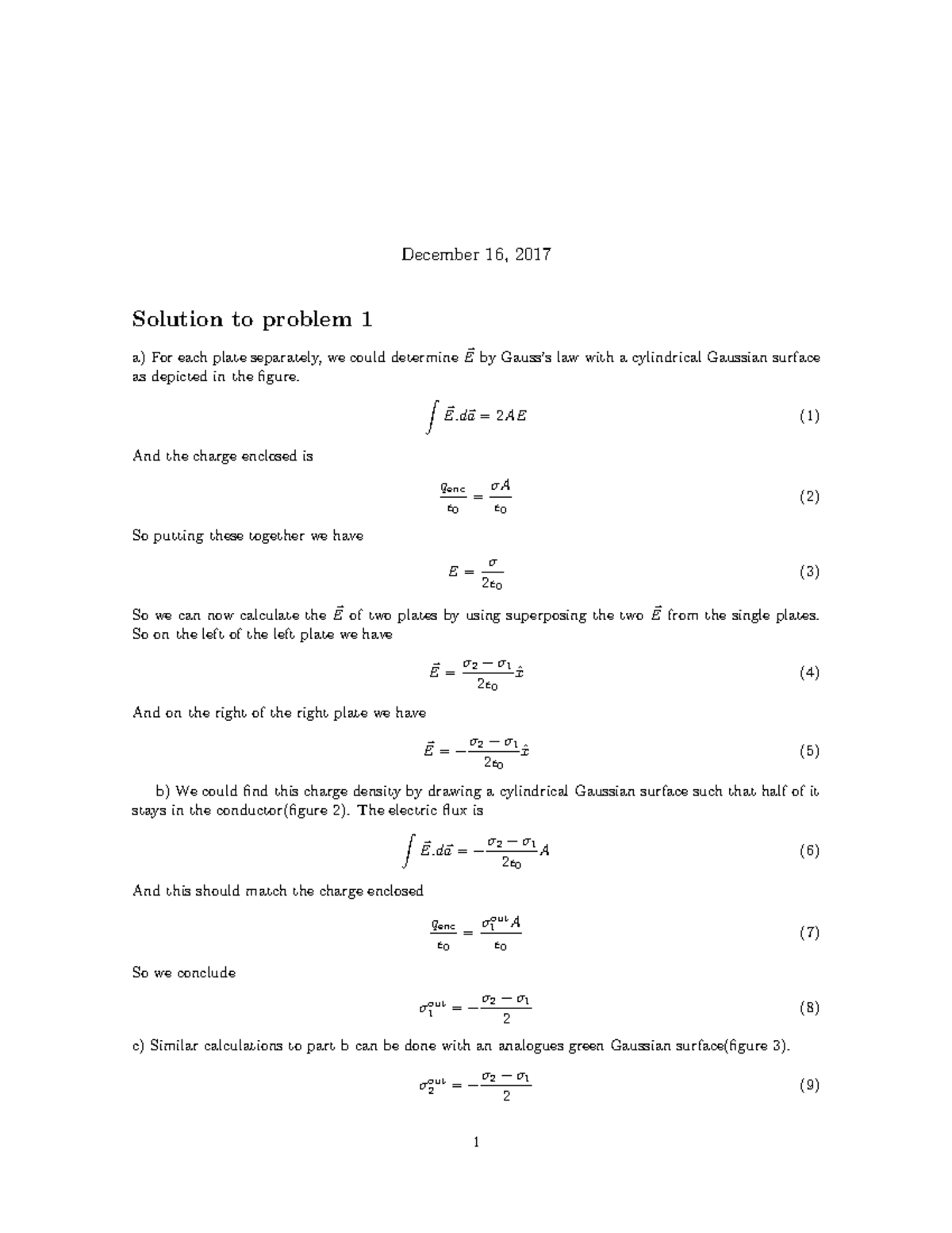 physics 8B Fall 2017 practice Final Solution December 16, 2017