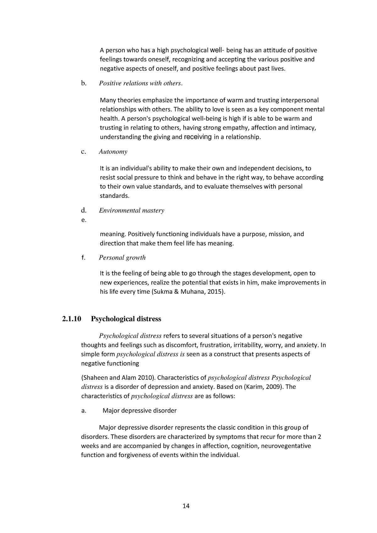 Concept of Mental Health Chapter ii-14 - 14 A person who has a high ...