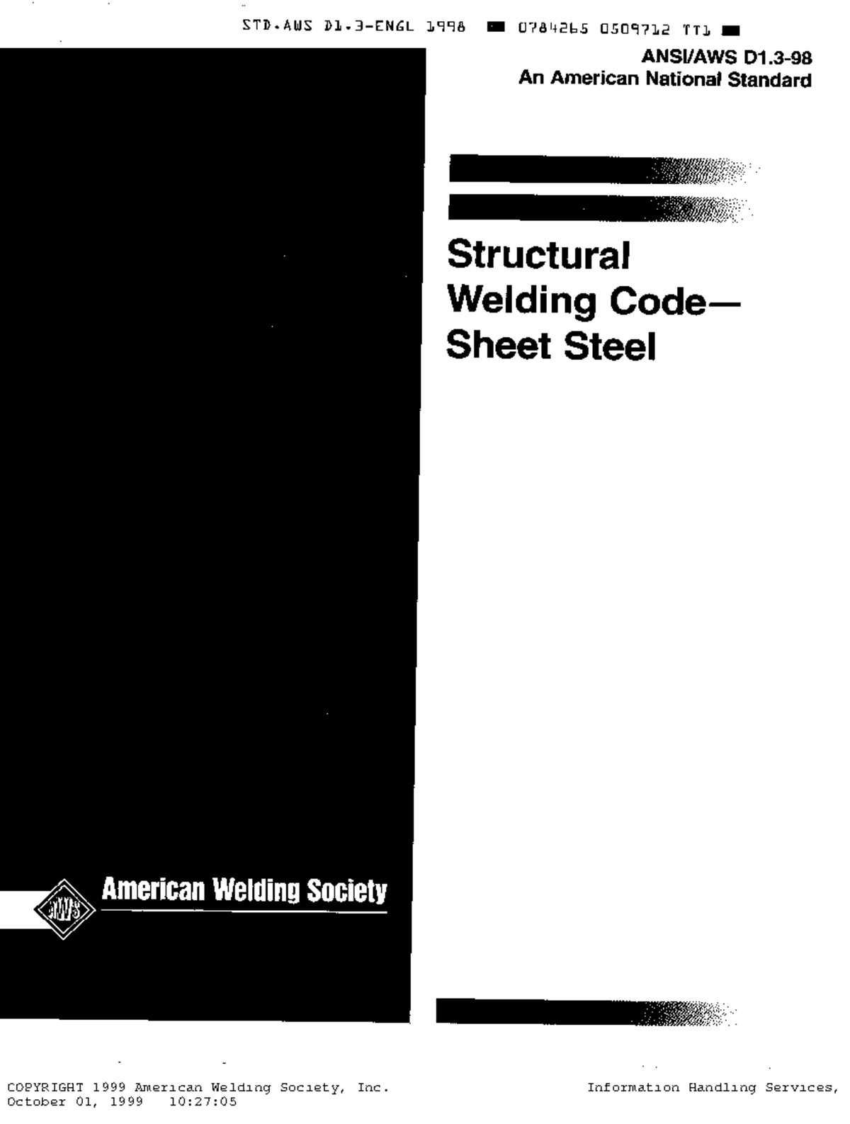 AWS D1.3 1998 Structural Welding Code Sheet Steel - Mecánica Clásica ...