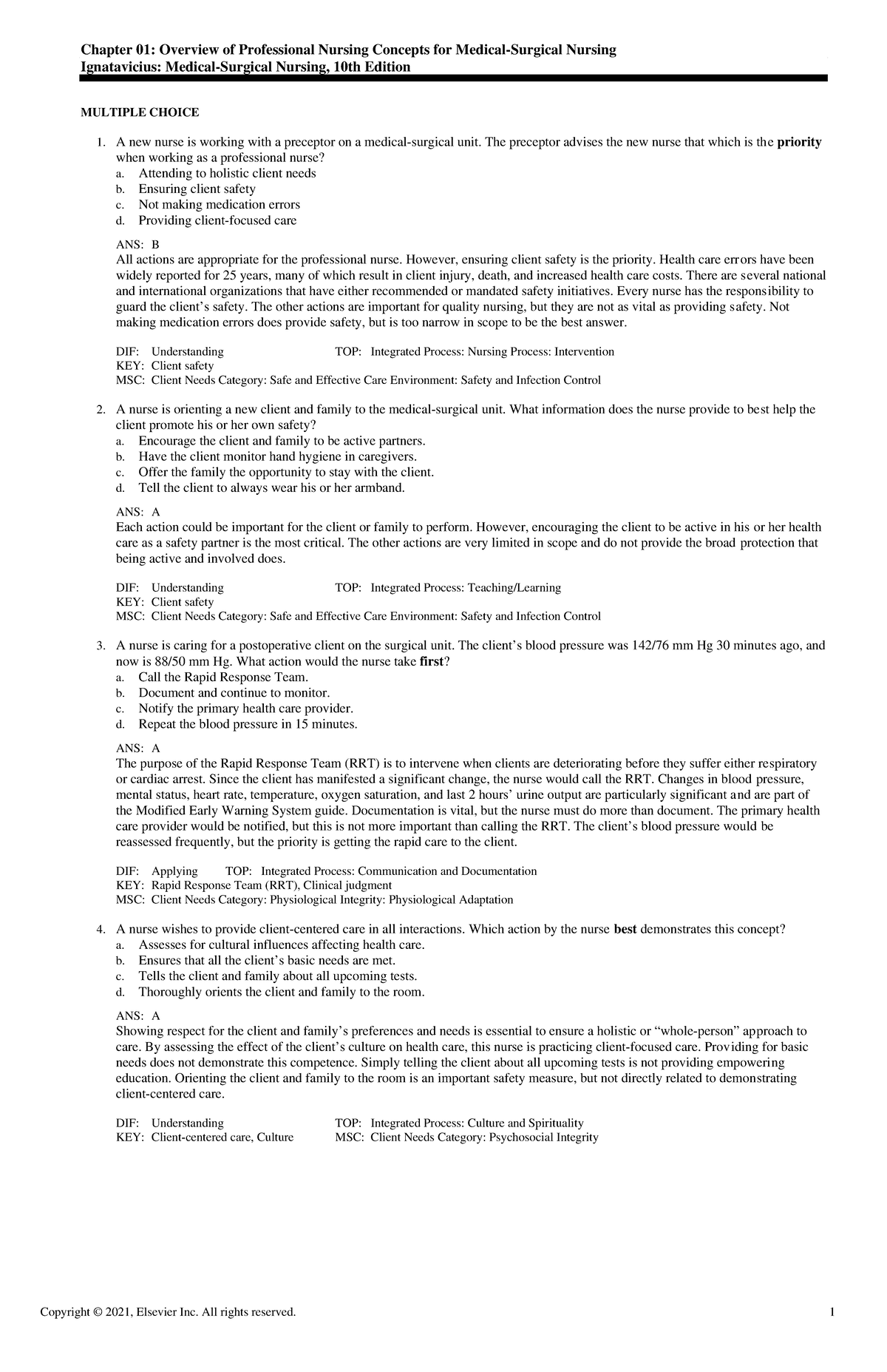 Exam View - Chapter 01 - Test bank - Chapter 01: Overview of ...