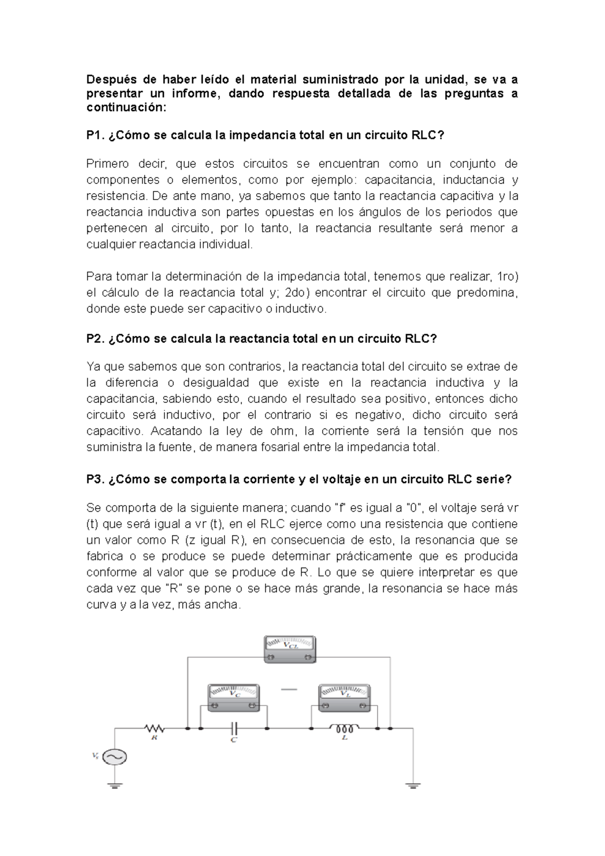 RLC - informaciones - Después de haber leído el material suministrado ...