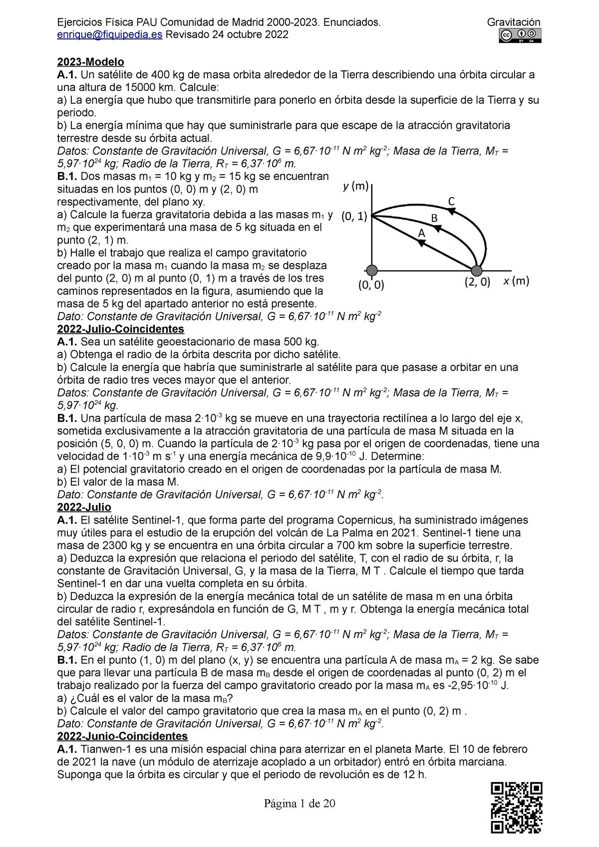 F2-PAU-Gravitacion - Problemas De Evau De Física Campo Gravitatorio ...