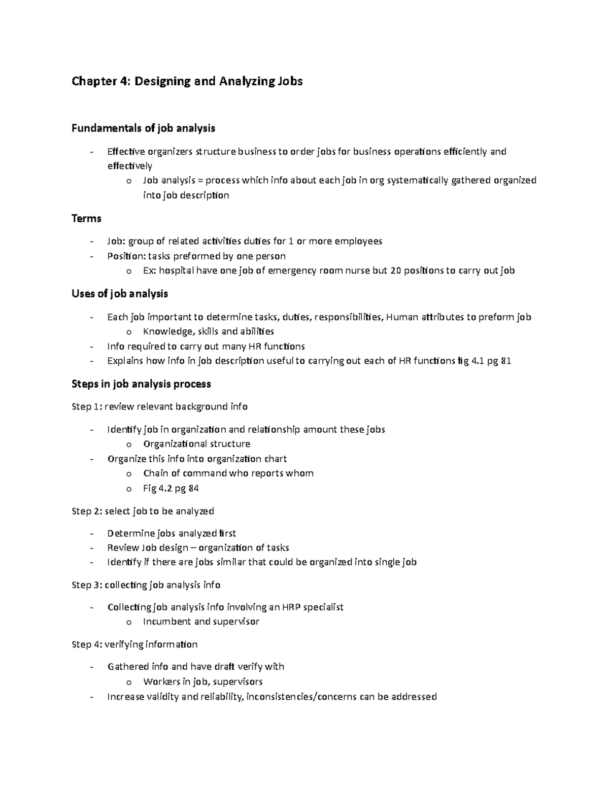 Lesson 4 - Lecture notes 1 - Chapter 4: Designing and Analyzing Jobs ...