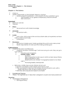 Rough Draft Notes for Psyc 2500 - Rough Draft Notes: Cognitive ...