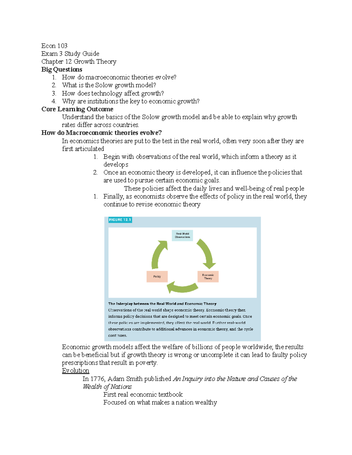 Econ103 Exam 3 Studyguide - ECON103 - UD - Studocu