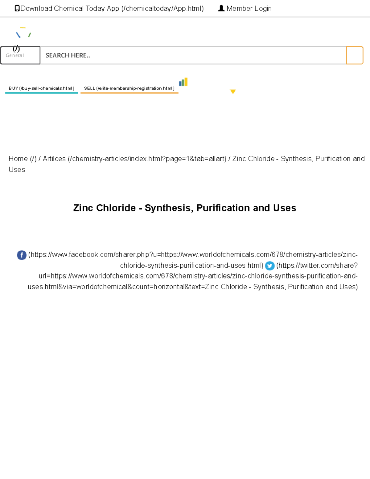 Zinc Chloride Synthesis and Applications World Of Chemicals