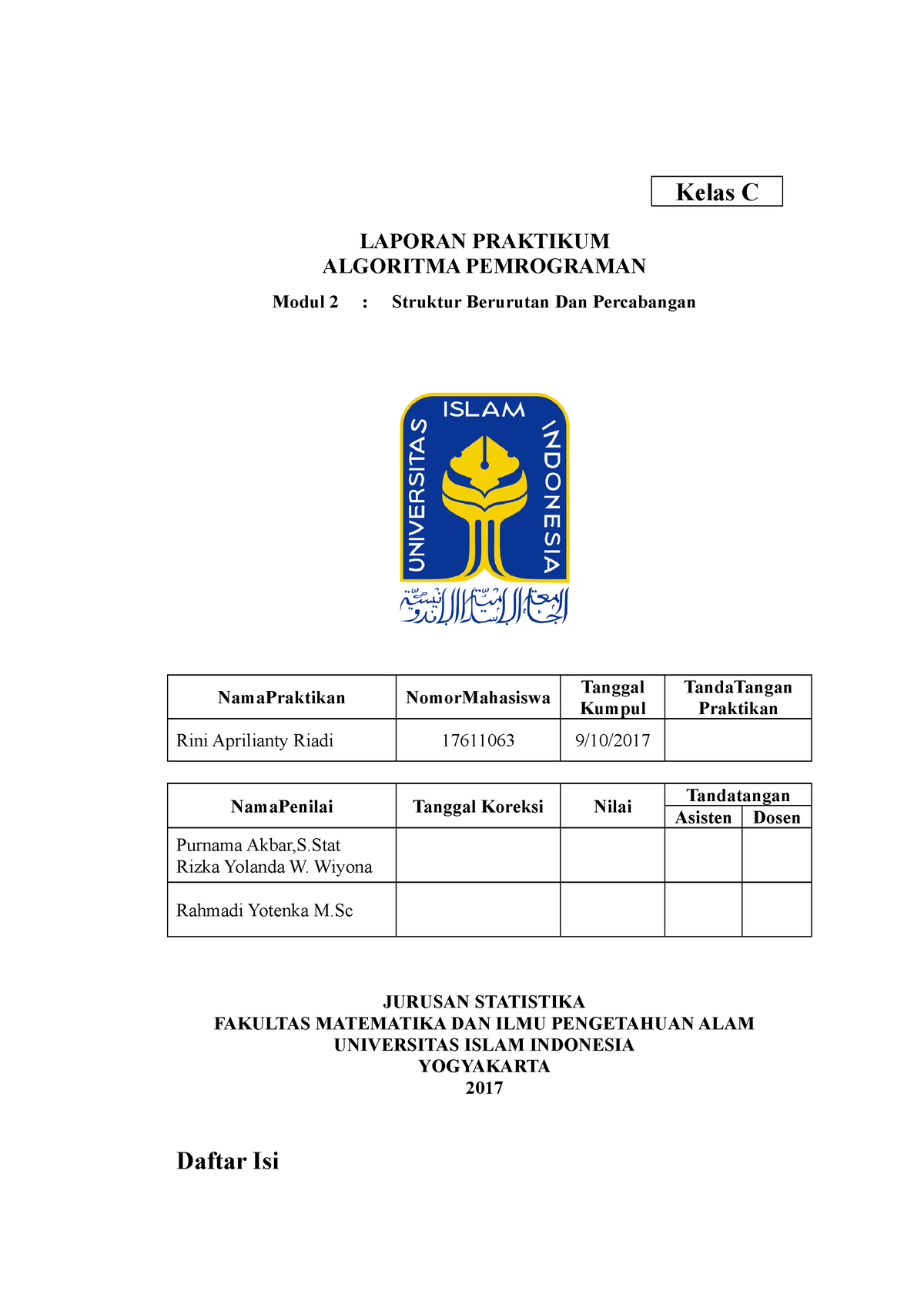 Laporan Praktikum Algoritma Pemrograman - 2 - Struktur Berurutan Dan ...