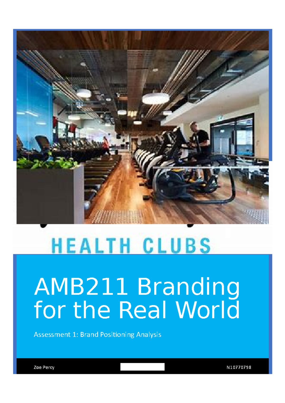 Assessment 1 Brand Positioning Analysis - Contents AMB211 Branding for ...