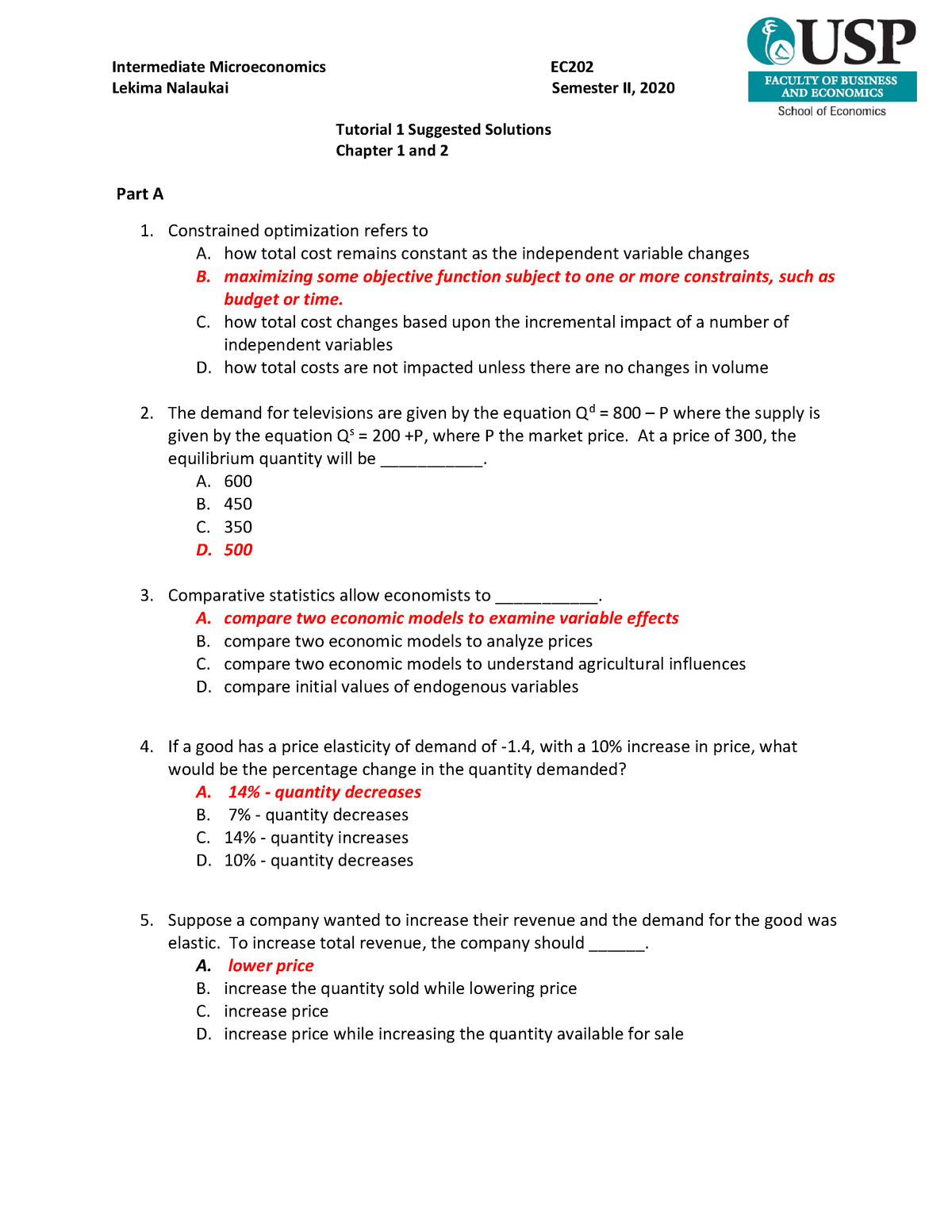 Tutorial 1 Suggested Solutions - Warning: TT: Undefined Function: 32 ...