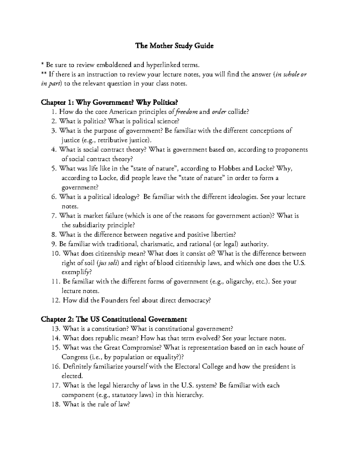 Summer 2020 Mother Study Guide 1 - The Mother Study Guide Be sure to ...