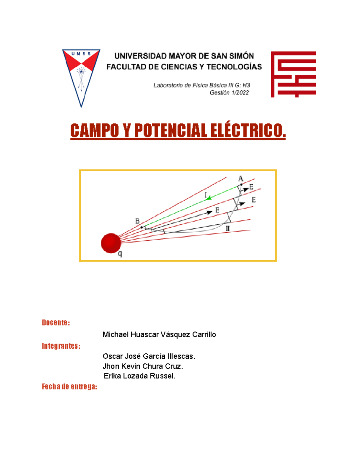 Campo Y Potencial Eléctrico (1) LABO - CAMPO Y POTENCIAL ELÉCTRICO ...