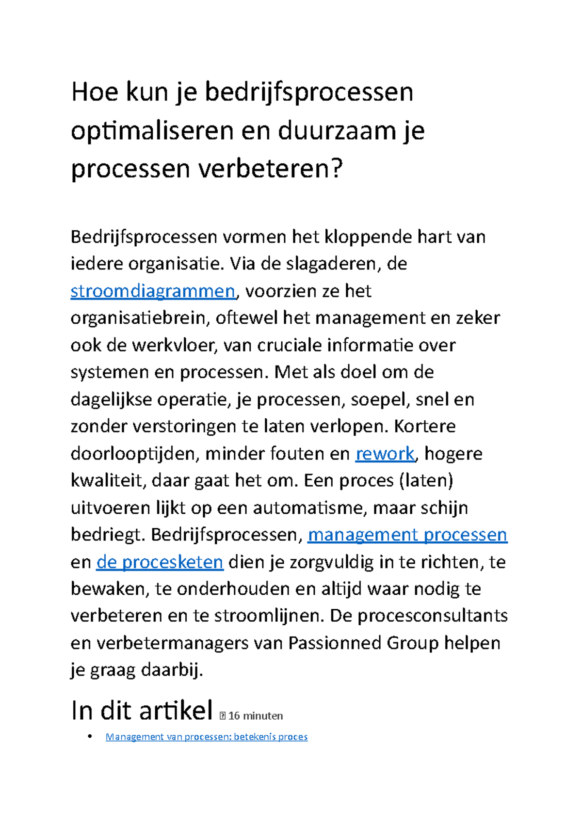 Procesmanagement Samenvatting Bedrijfsprocessen - Hoe Kun Je ...