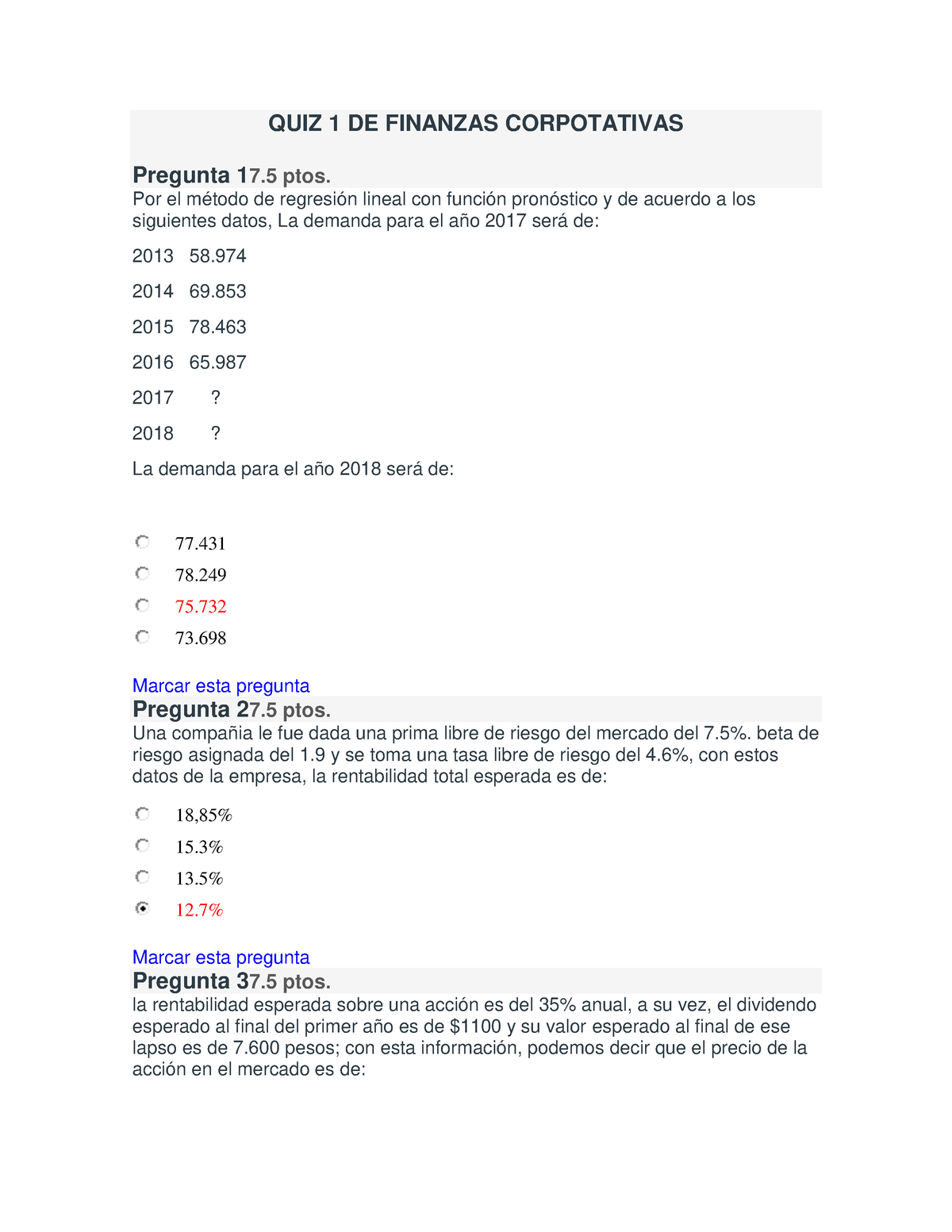 Scribd - Finanzas Corporativas - QUIZ 1 DE FINANZAS CORPOTATIVAS ...