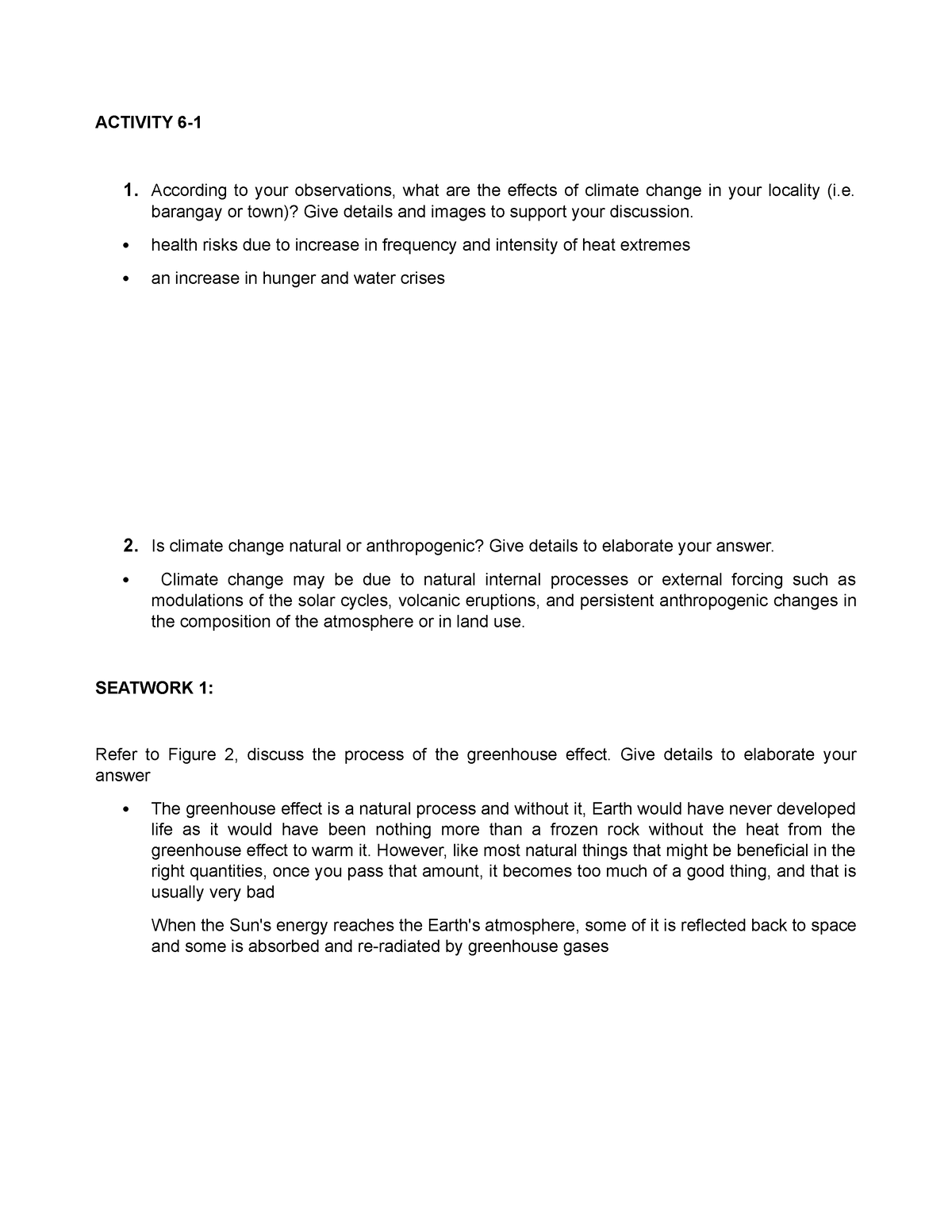 Environmental Science Act 6 - ACTIVITY 6- 1. According To Your ...