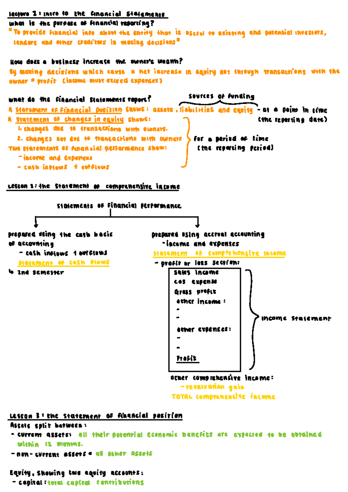 W02 ACB2 - WEEK 2 LECTURE NOTES - Lecture 1 : Intro to the financial ...