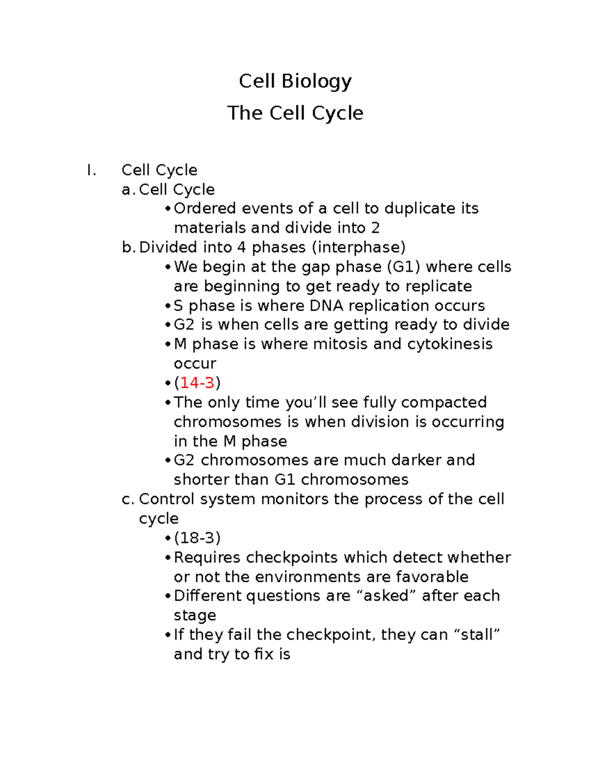 write an informative essay about the key points in the cell cycle