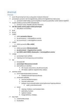 Hematology Notes Of All Lectures In Finnish Studocu