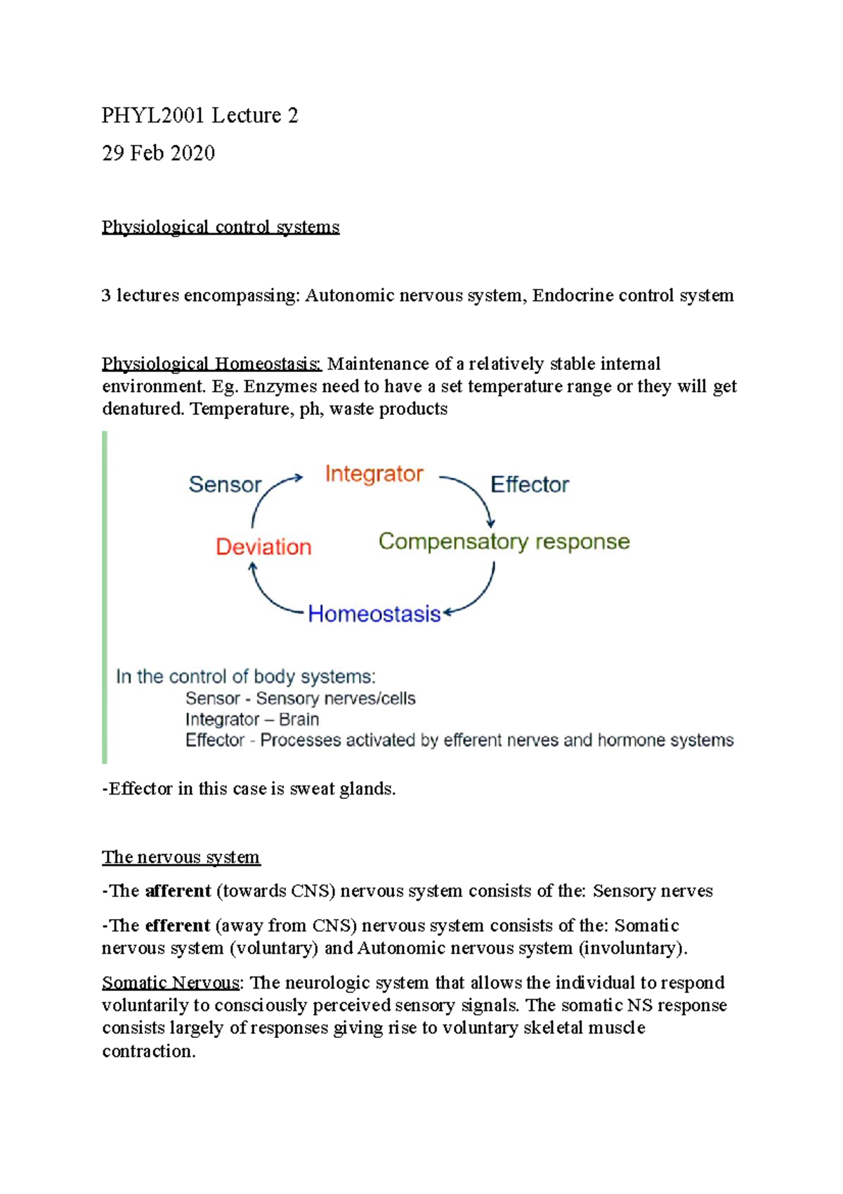PHYL2001 Lecture 2 2020 sem 1 - PHYL2001 Lecture 2 29 Feb 2020 ...