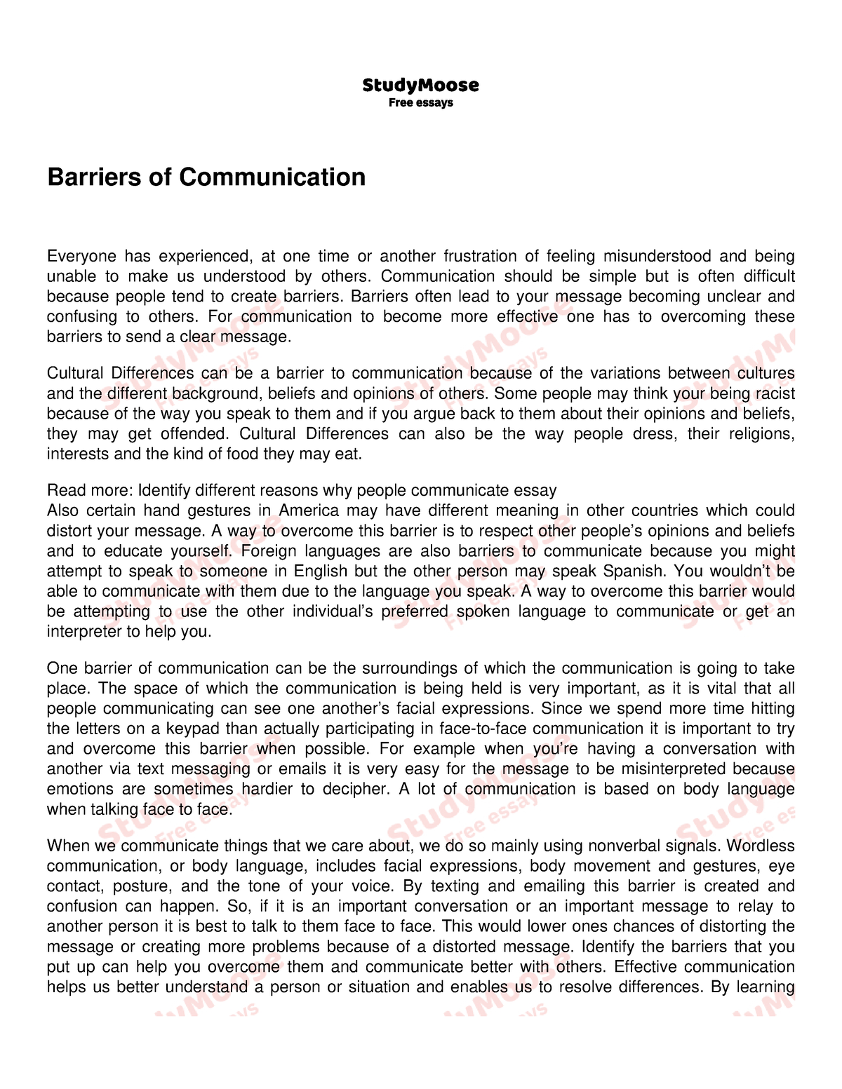 essay about makers not breakers of communication