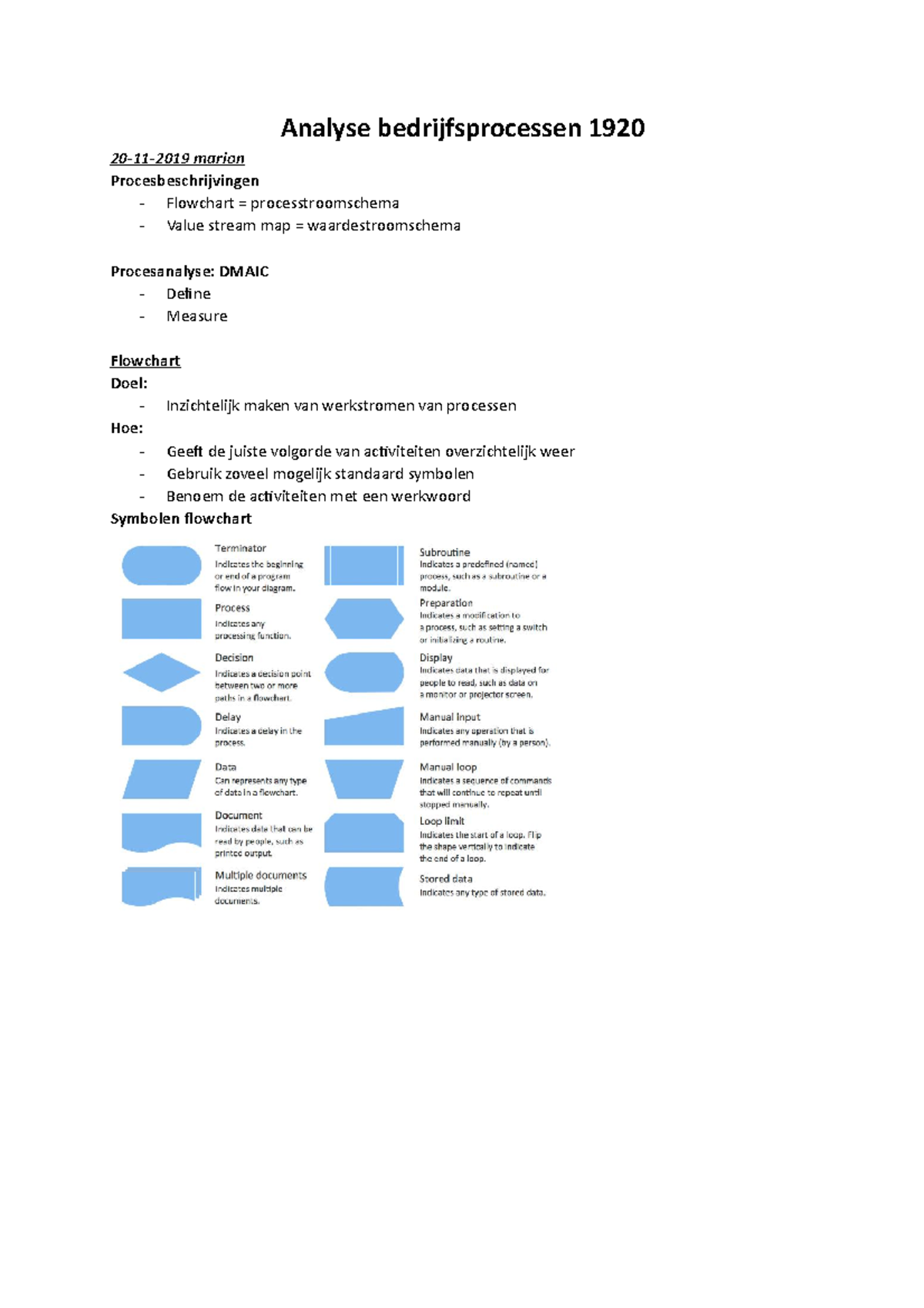 Analyse Bedrijfsprocessen - B. Procesgegevens? Wordt Dit In Het Proces ...