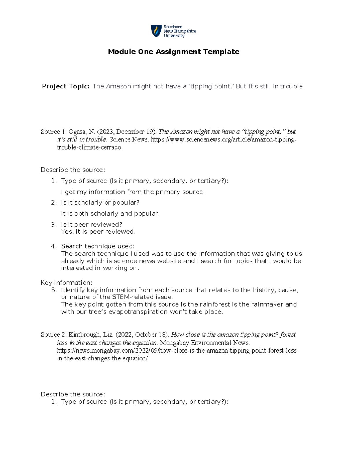V Module One Assignment Template - Module One Assignment Template ...