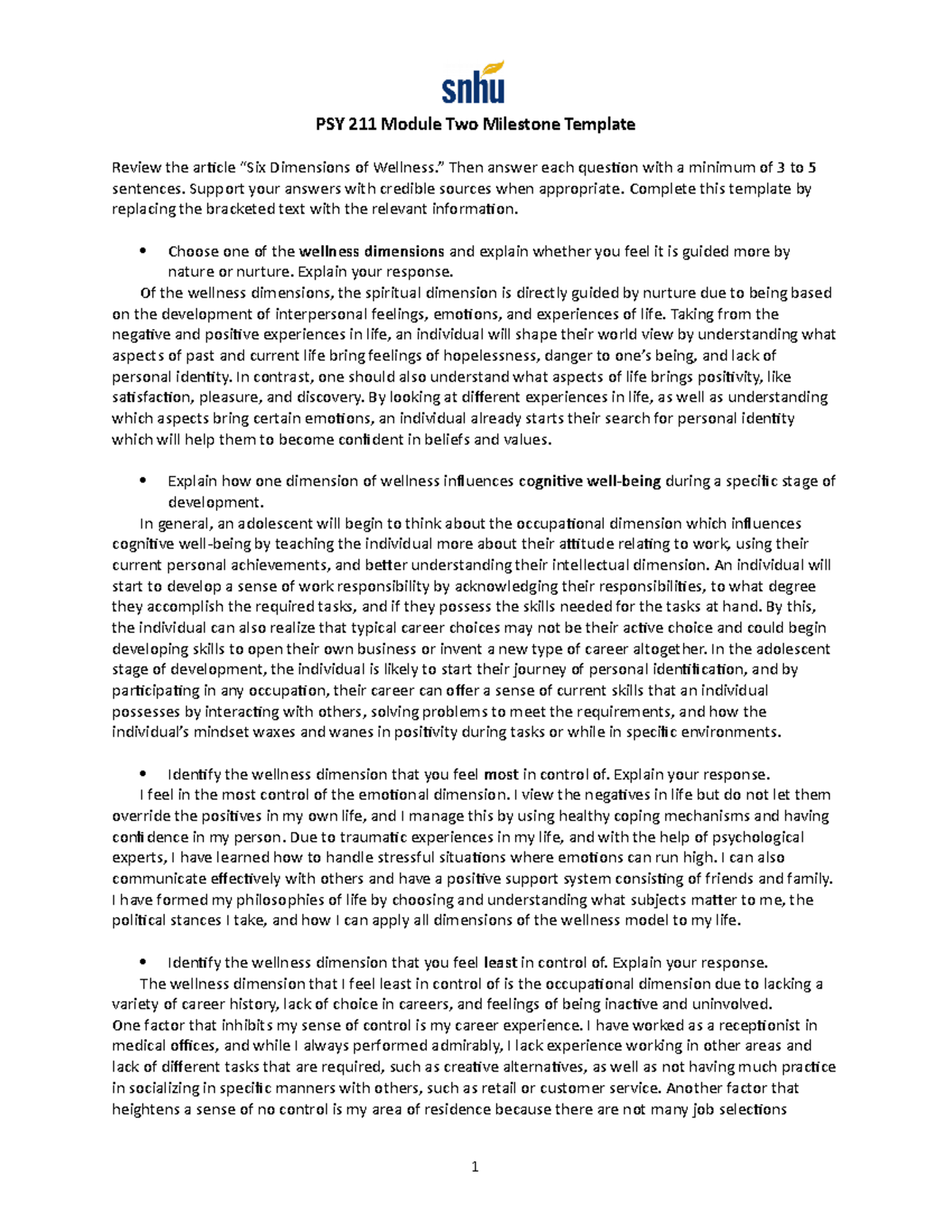 22 Module Two Milestone ” Then answer each question with a minimum