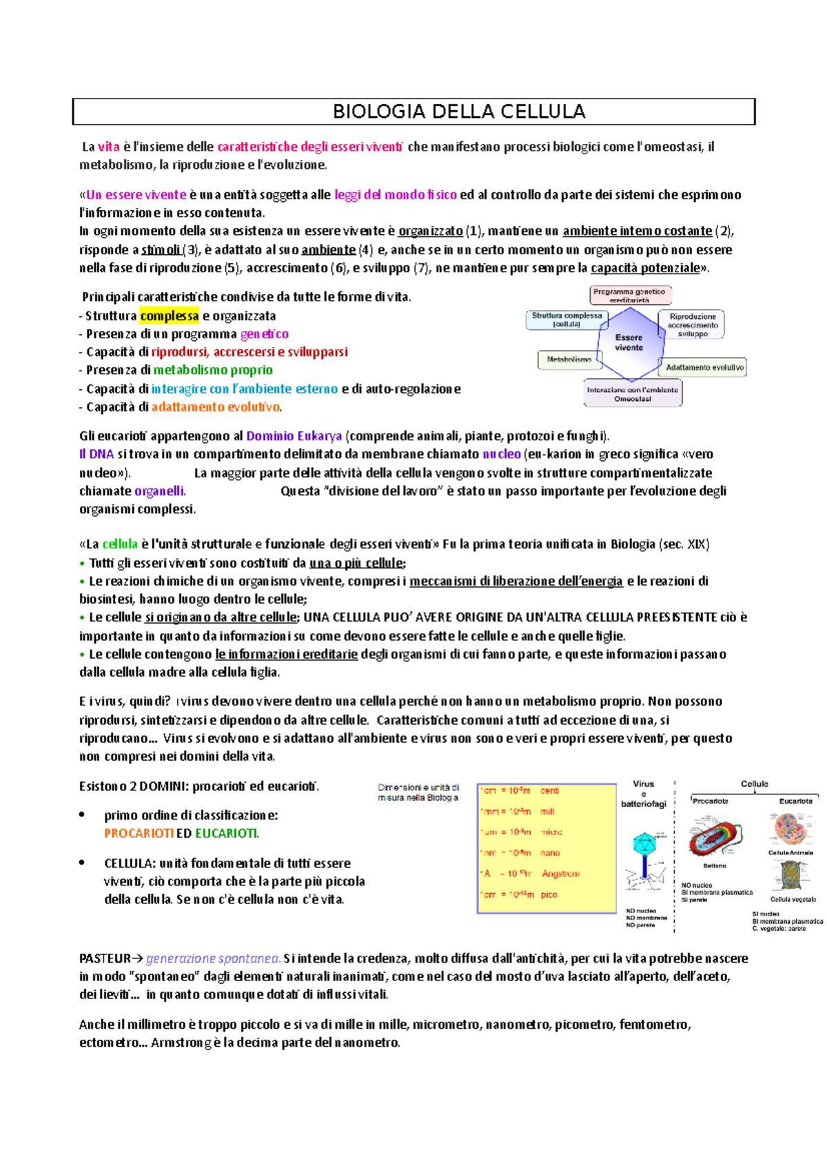 Biologia Della Cellula - BIOLOGIA DELLA CELLULA La Vita è L'insieme ...