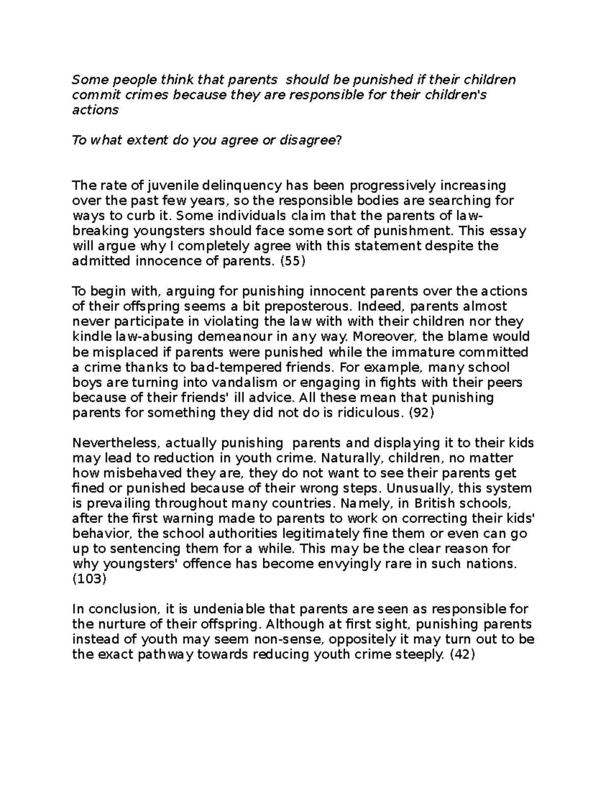 Essay 19 Some People Think That Parents Should Be Punished If Their   Thumb 1200 1553 