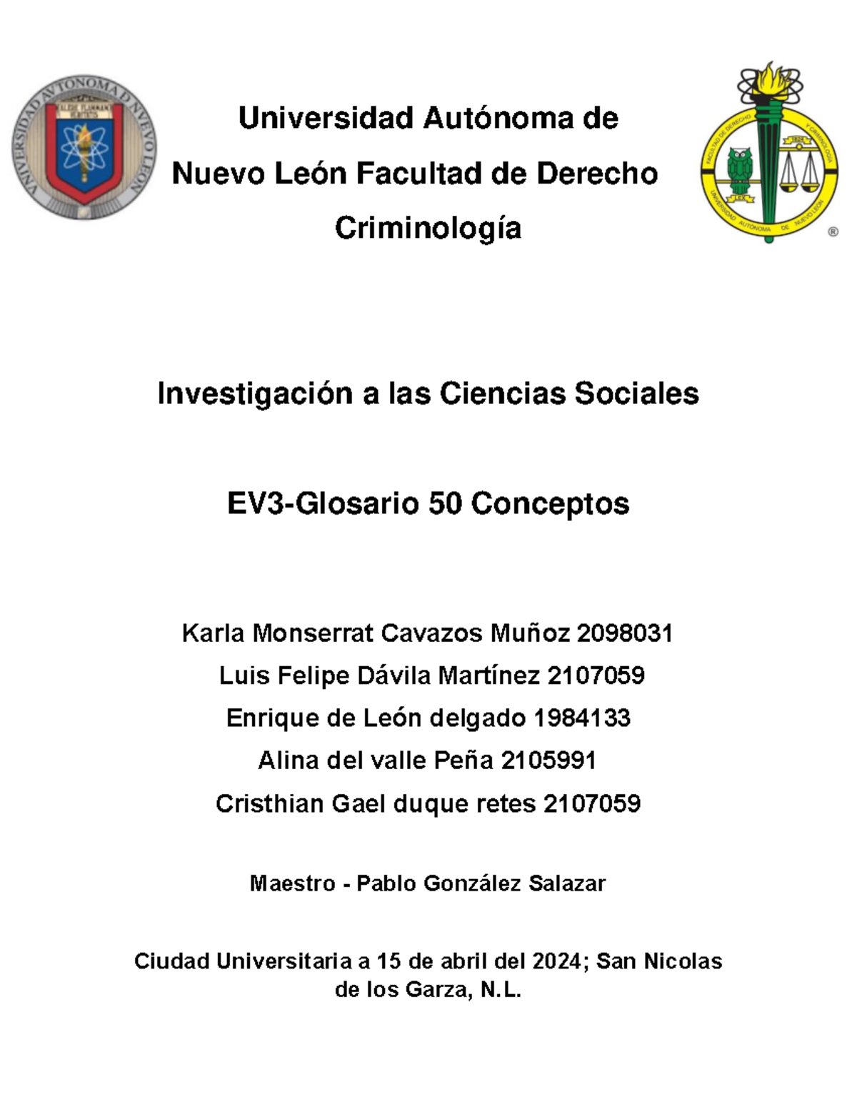 Equipo 1 - Evidencia 3 - Tarea - Universidad Autónoma de Nuevo León ...