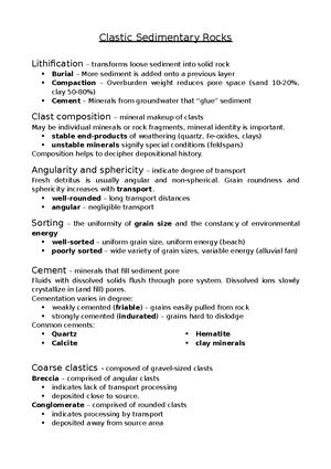 Metamorphic Rocks Notes - METAMORPHIC ROCK TYPES 1. REGIONAL ...