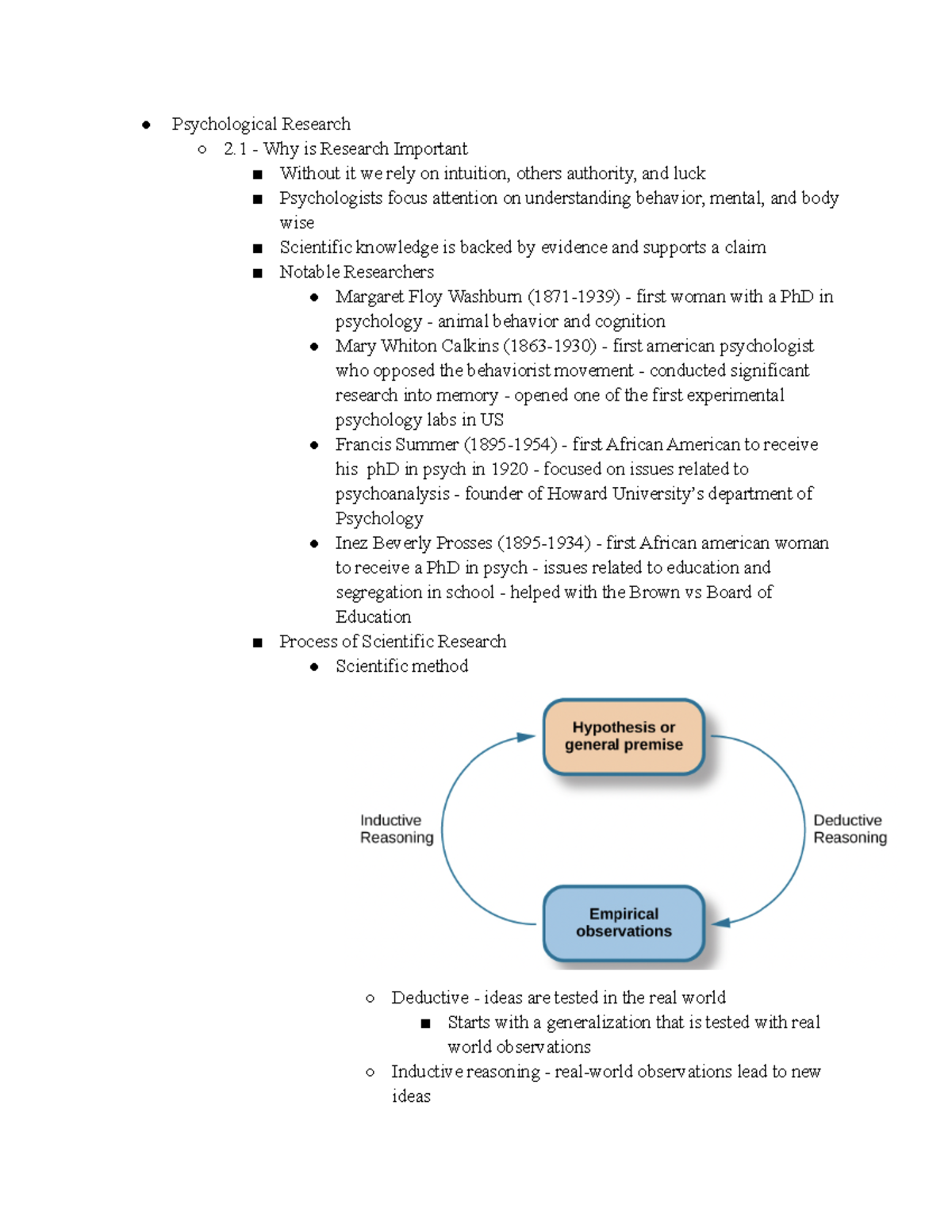 Chapter 2 Notes Psych - Psychological Research 2 - Why Is Research ...