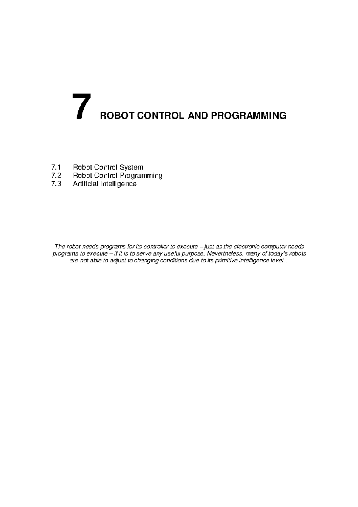 193001 Chap7 - Lecture notes 7 - 7 7 7 7 ROBOT CONTROL AND PROGRAMMING ...