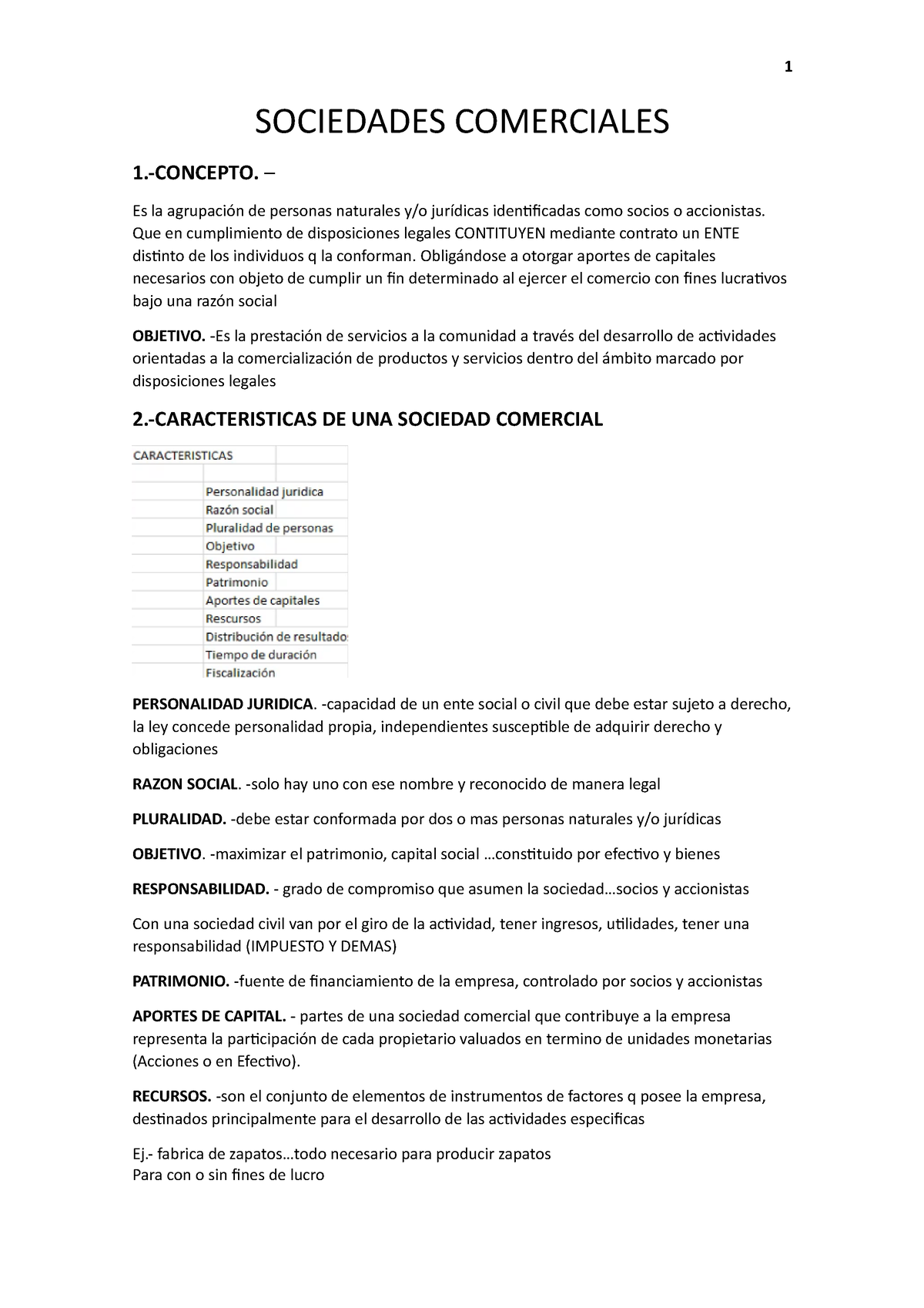 Tema 1 Sociedades Comerciales Sociedades Comerciales 1 Concepto Es La Agrupación De 8418