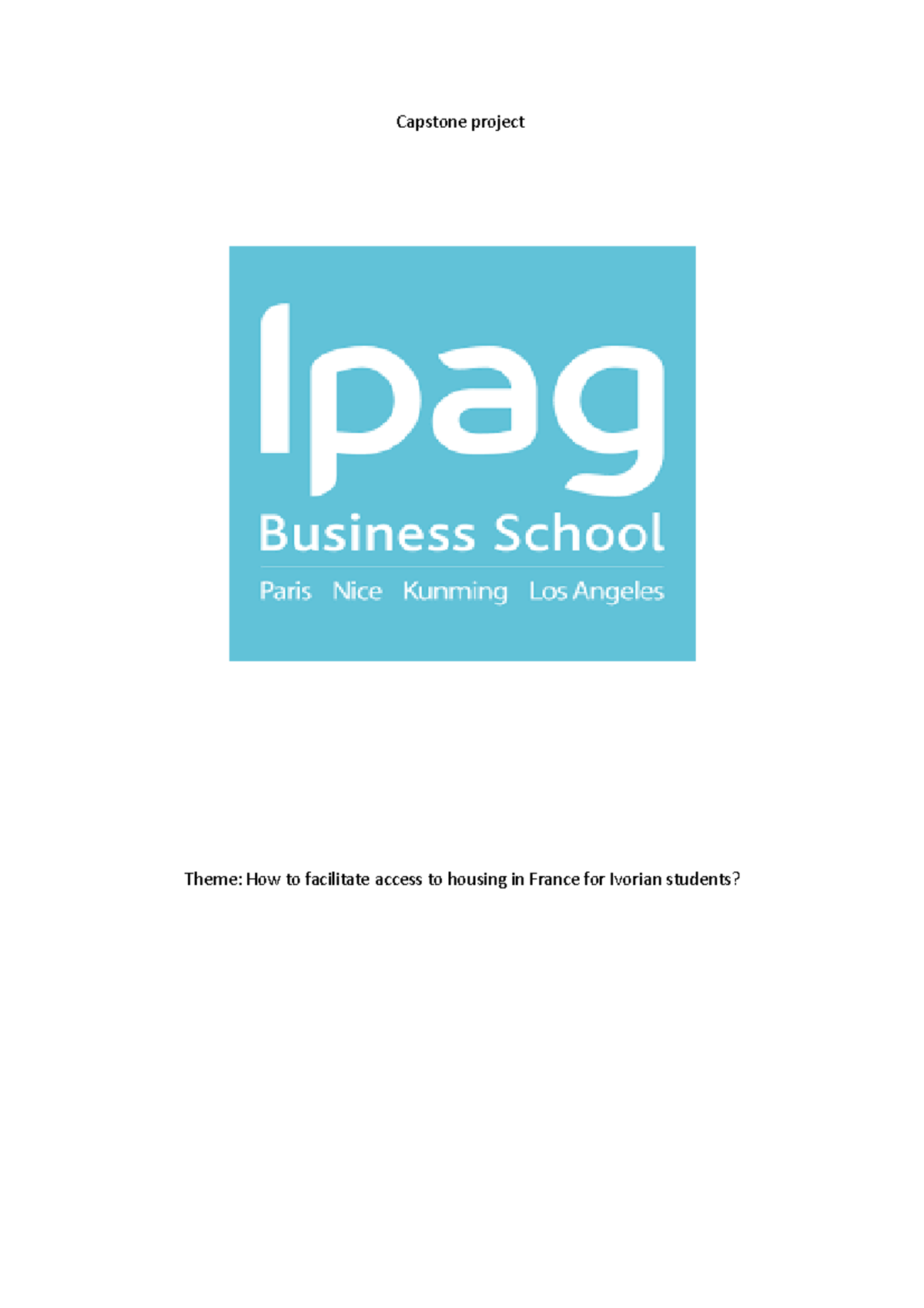 Capstone project rfffffff Capstone project Theme How to facilitate