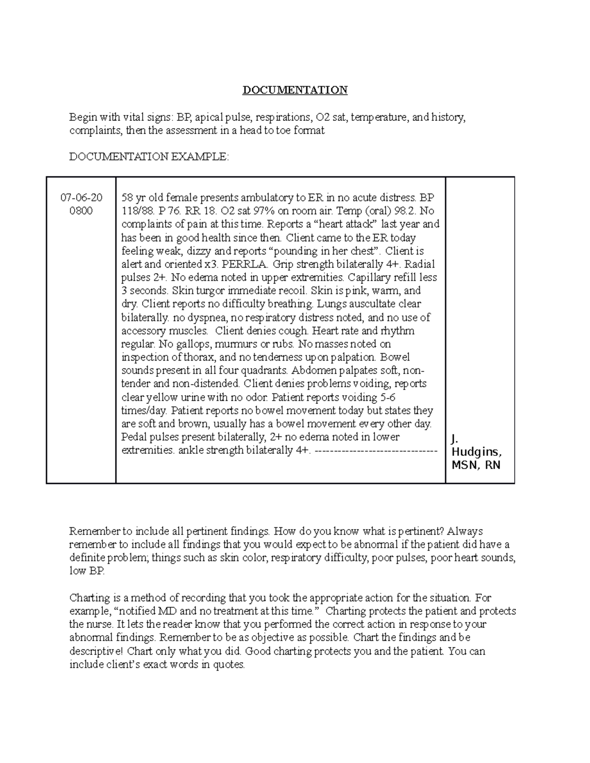 Nu 309-Updated Lab Sample Documentation - DOCUMENTATION Begin with ...