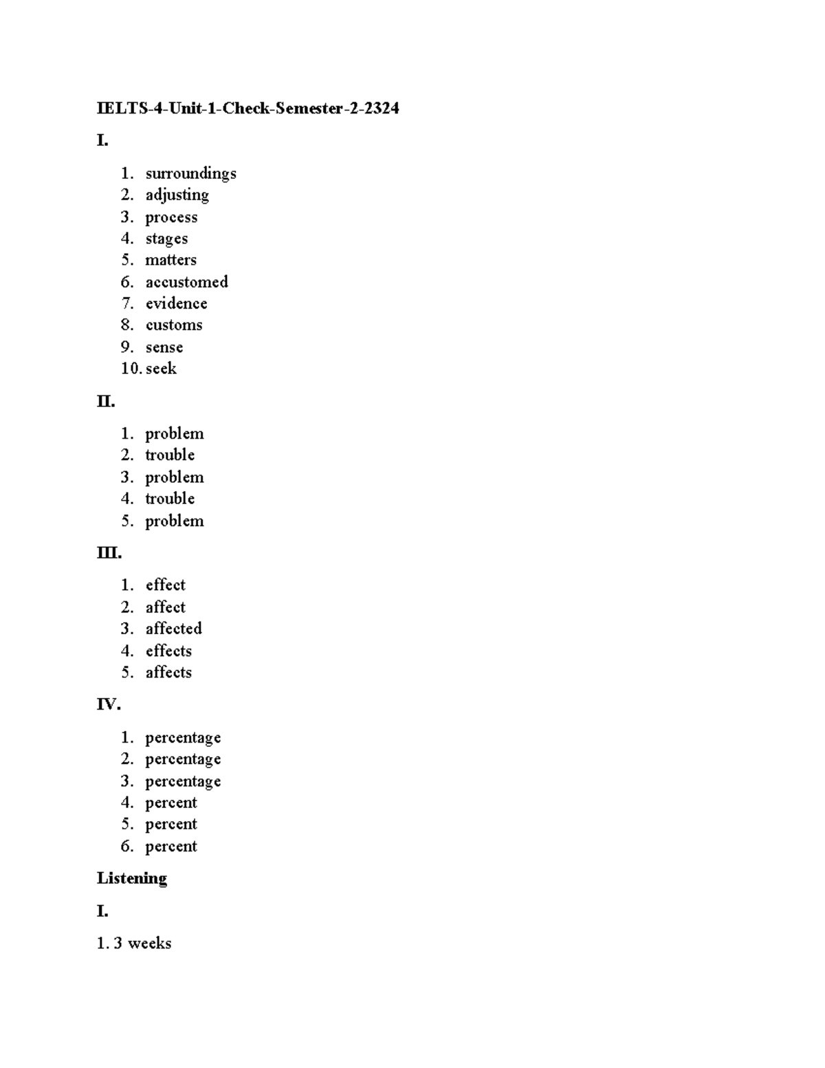 Answer Unit Check - Elab TA2 - IELTS-4-Unit-1-Check-Semester-2- I. 1 ...