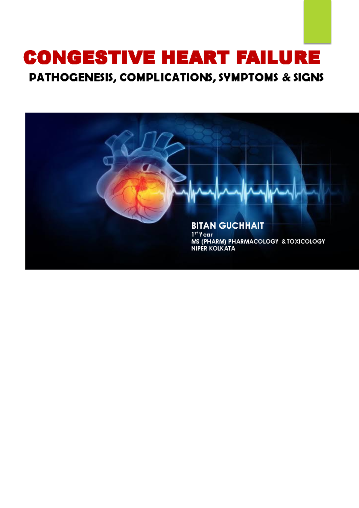 CHF - CONGESTIVE HEART FAILURE PATHOGENESIS, COMPLICATIONS, SYMPTOMS ...