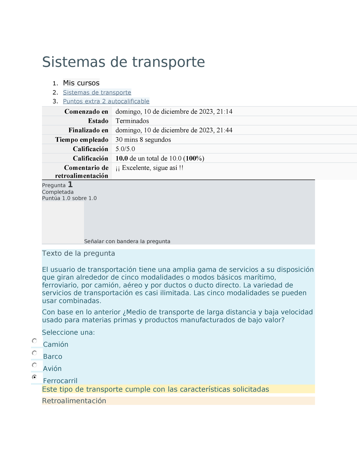 Autocalificables Semana 2 Sistemas De Transporte - Sistemas De ...