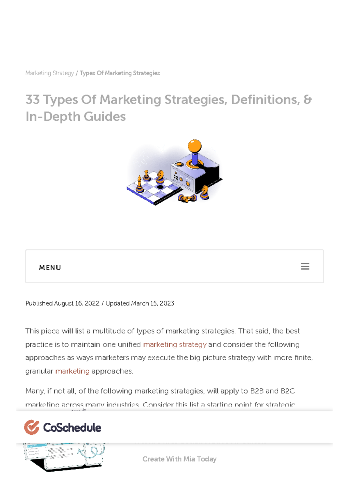 33 Types Of Marketing Strategies, Definitions, & In-Depth Guides ...