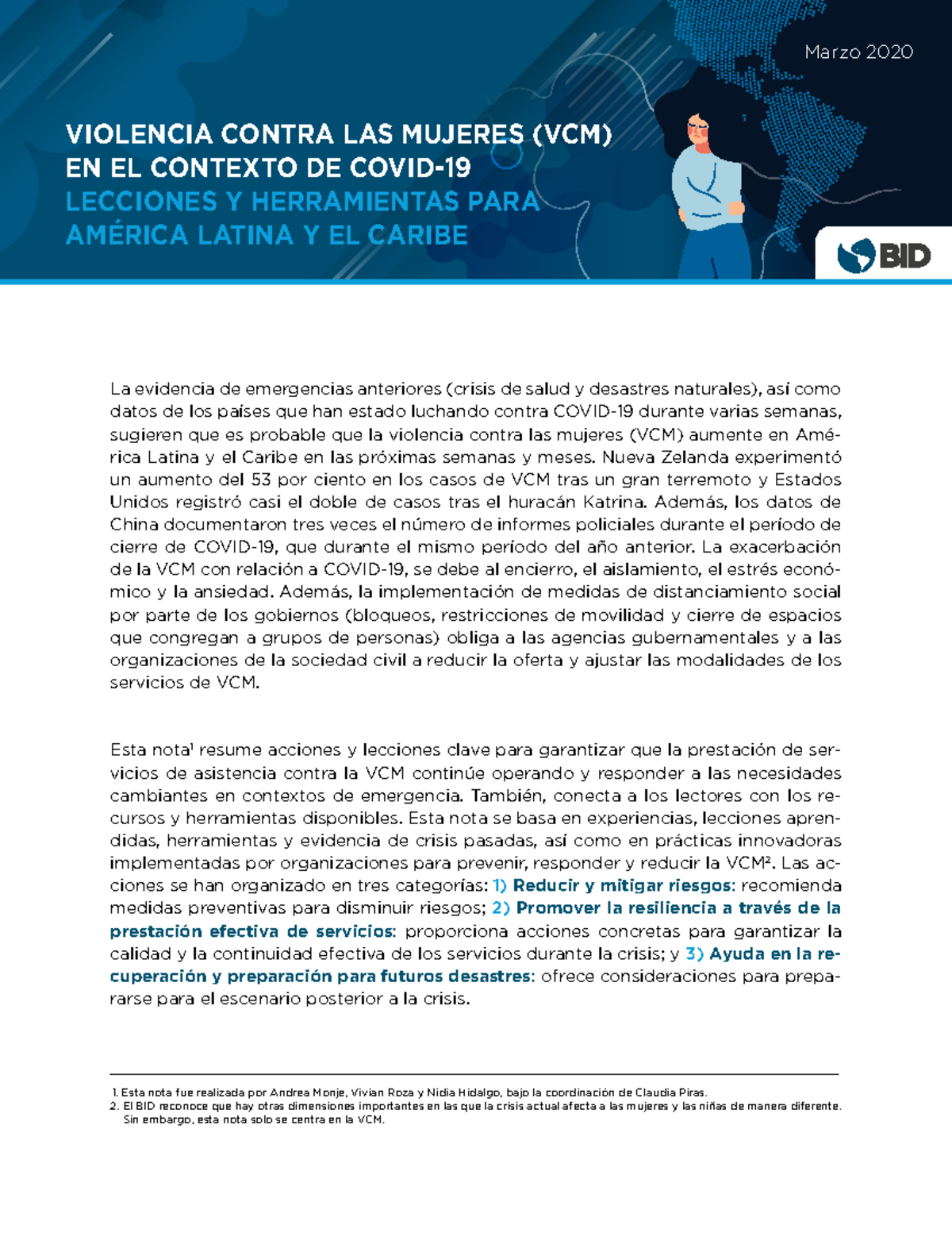 Violencia contra las mujeres VCM en el contexto de Covid 19 Lecciones y ...