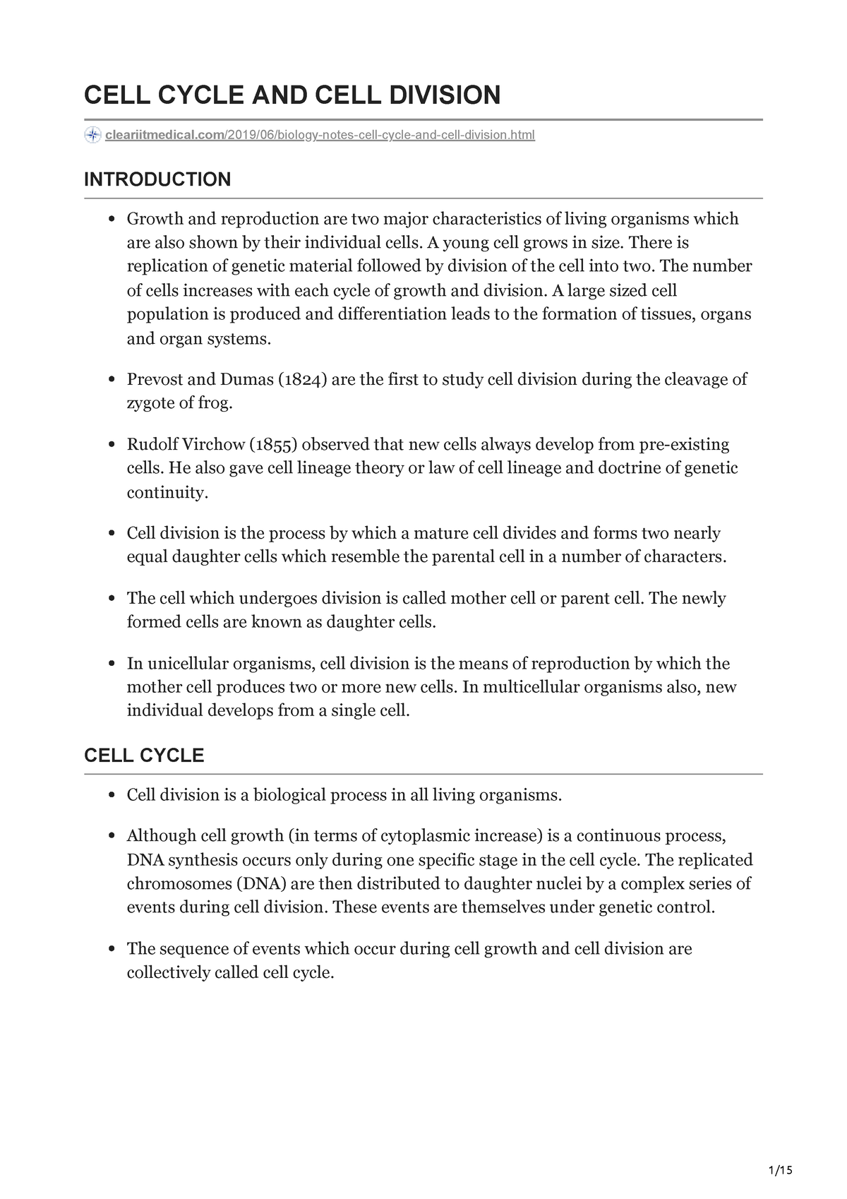 research paper about cell division