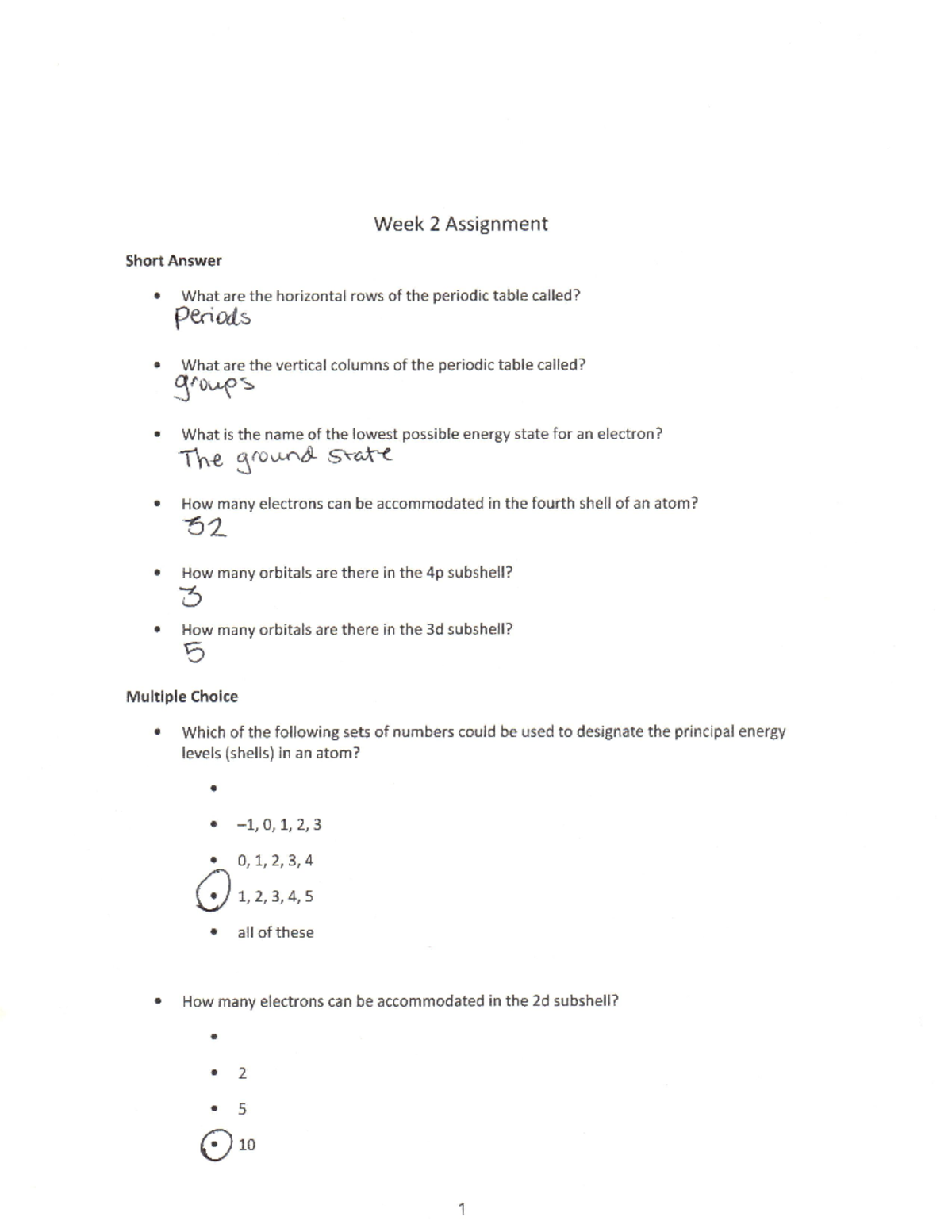 Chem Lab Assignment 2 - Chem Lab South College - CHM 1020 - Studocu