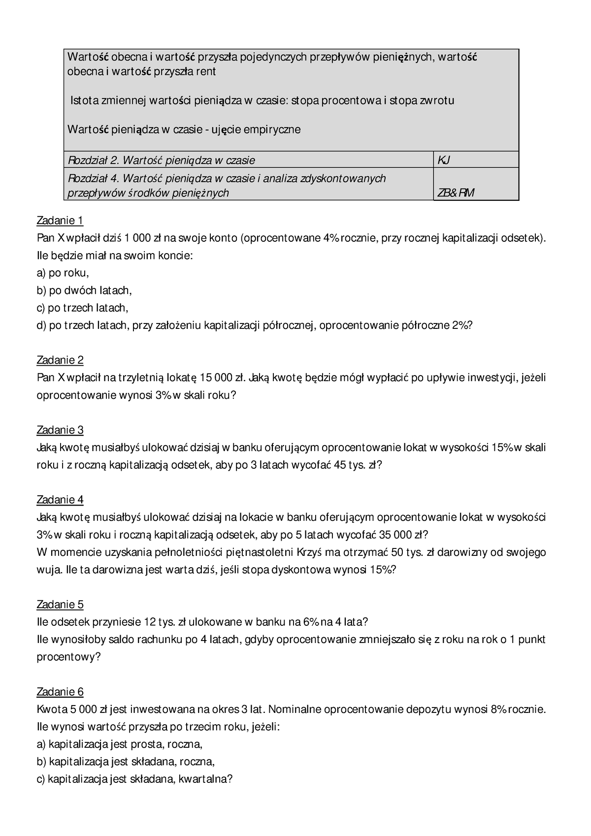 Kolos-Czapol-Full - Kolokwium Finanse - Wart O ść Obecna I Wart O ść ...