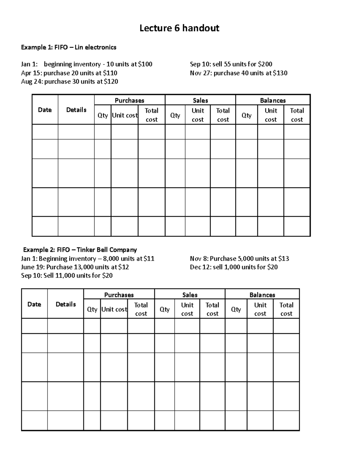 Lecture 6 handout - POA - Lecture 6 handout Example 1: FIFO – Lin ...