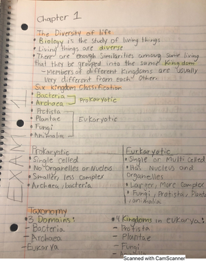 Bio 101 Notes 1 - 10 - Chapter 1 Lesson 1 – Biology: Study Of Life ...