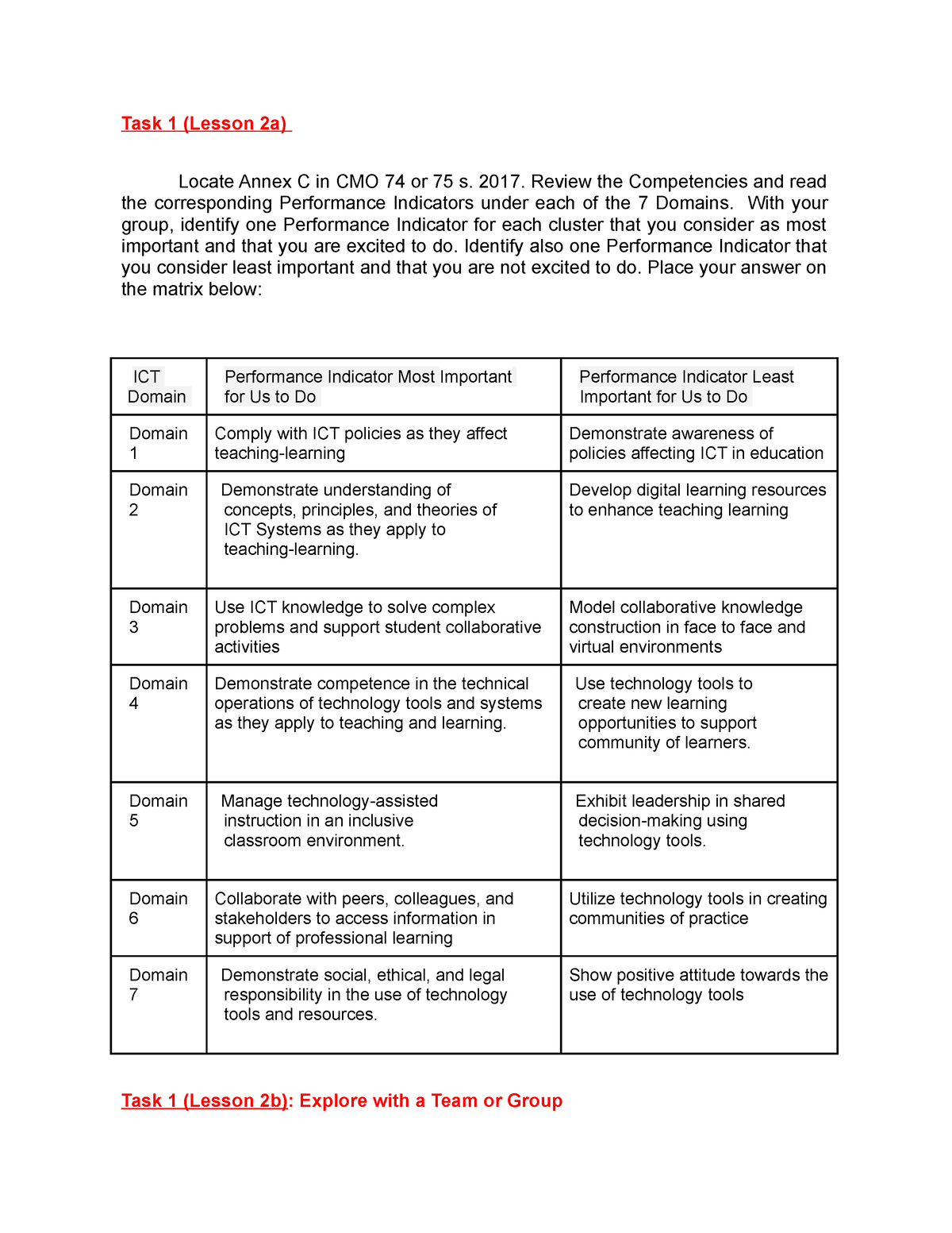 TTL 1.Lesson 2 - Answer In TTL 1 Lesson 2 - Task 1 (Lesson 2a) Locate ...